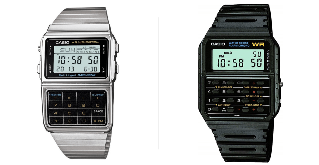 電卓付き腕時計カシオ『カリキュレーター』とは？『データバンク』との違いとは？